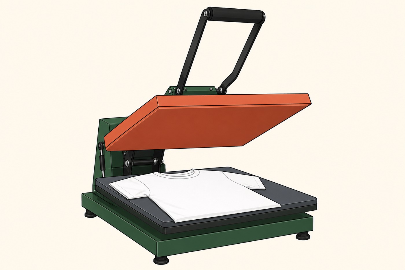 Clamshell heat press