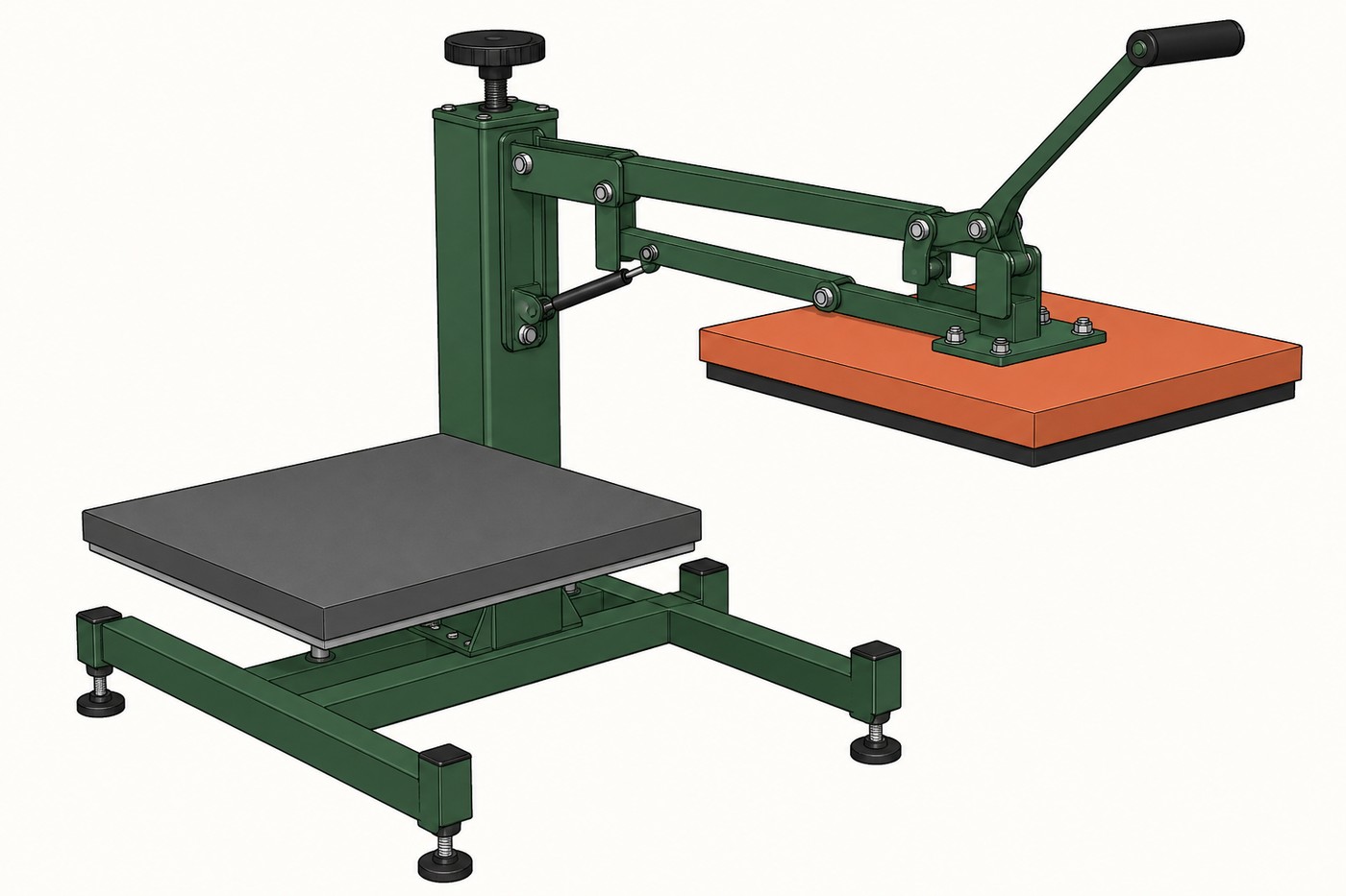 Swing-away shop press